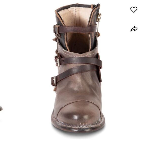 Sz 9 freebird crue grey black multi ankle boot/bootie moto lace - Picture 4 of 9